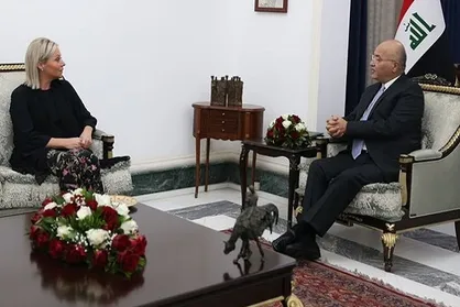 دیدار نماینده سازمان ملل با &laquo;برهم صالح&raquo; و تأکید بر گفتگو در عراق