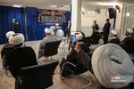 
ملبس شدن جمعی از طلاب به دست آیت الله نوری همدانی
