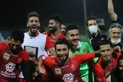 جشن قهرمانی و شادی بازیکنان پرسپولیس