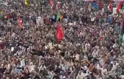 راهپیمایی مردم کشمیر هند در محکومیت ترور شهید امام خامنه&zwnj;ای