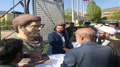 سردیس شهید فریدون تعریف در دانشگاه کردستان رونمایی شد