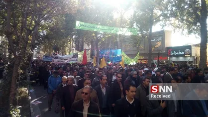 حضور پرشور بجنوردی&zwnj;ها در راهپیمایی ۱۳ آبان/ دانشجویان فریاد عزت سردادند+ فیلم