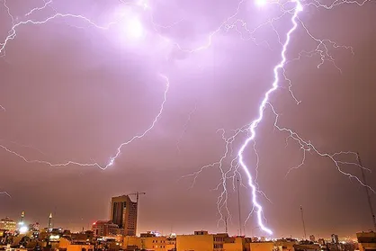 صاعقه برق خلخال را قطع کرد