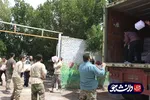 خدمت رسانی دانشجویان خوزستانی به سیل زدگان اسکان داده شده در یادمان شهدای هویزه