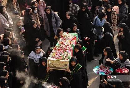 تشییع با شکوه شهید گمنام در دانشگاه فرهنگیان پردیس البرز+ فیلم و عکس