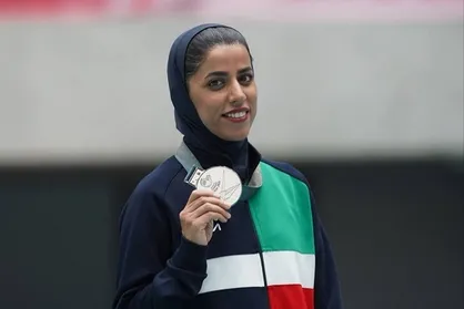 خدابنده پس از کسب مدال نقره: دیدن پرچم ایران خستگی&zwnj;هایم را از بین برد