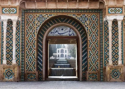 آغاز مرمت سردر باغ شاهزاده ماهان کرمان