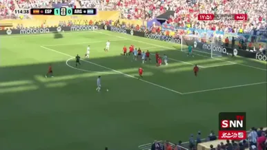 ارسال مسی روی تور دروازه اسپانیا فرود آمد / اسپانیا 1 - 0 آرژانتین