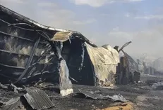 آتش گرفتن کارخانه یخچال و فریزرسازی در تبریز