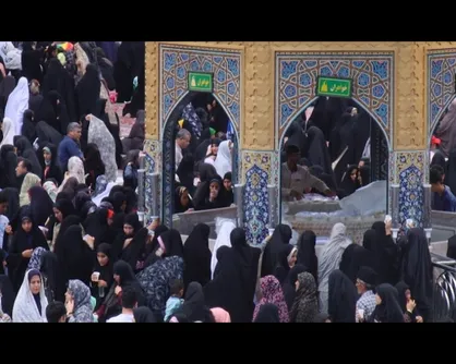 فیلم/ حال و هوای زوار خارجی در حرم امام رضا(ع)