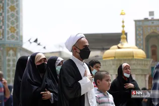 عزاداری و عرض تسلیت عاشقان امام باقر علیه السلام در حرم بانوی کرامت