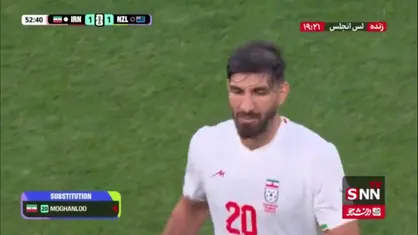 علی علیپور به جای شهریار مغانلو در نیمه دوم وارد زمین شد / ایران ۱ - ۱ نیوزیلند