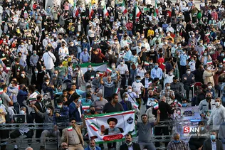 جشن پیروزی ابراهیم رئیسی در انتخابات ریاست جمهوری