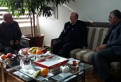 دیدار گرشاسبی و افتخاری با گل&zwnj;محمدی