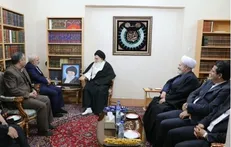 دیدار ظریف با آیت‌الله علوی بروجردی در قم