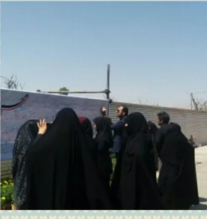 نصب بنر دلنوشته با موضوع شهید حججی به همت بسیج دانشجویی دانشگاه فرهنگیان شهید آیت نجف آباد