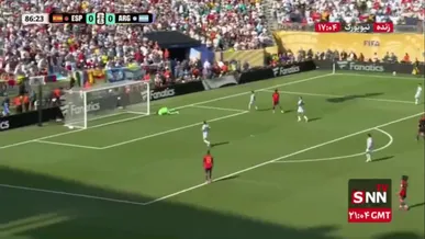 شوت فران تورس با اختلاف به بیرون رفت / اسپانیا 0 - 0 آرژانتین