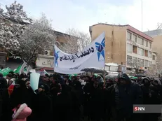 حضور دانشجویان دانشگاه آزاد ارومیه در راهپیمایی ۲۲ بهمن