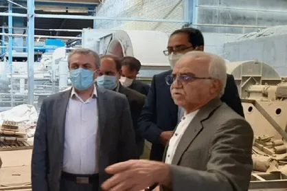 بازدید وزیر صمت از کارخانه آجر دهدشت