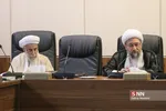 آیت الله آملی و آیت الله جنتی در جلسه مجمع تشخیص مصلحت نظام