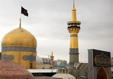 حرم رضوی سیاهپوش عاشورای حسینی