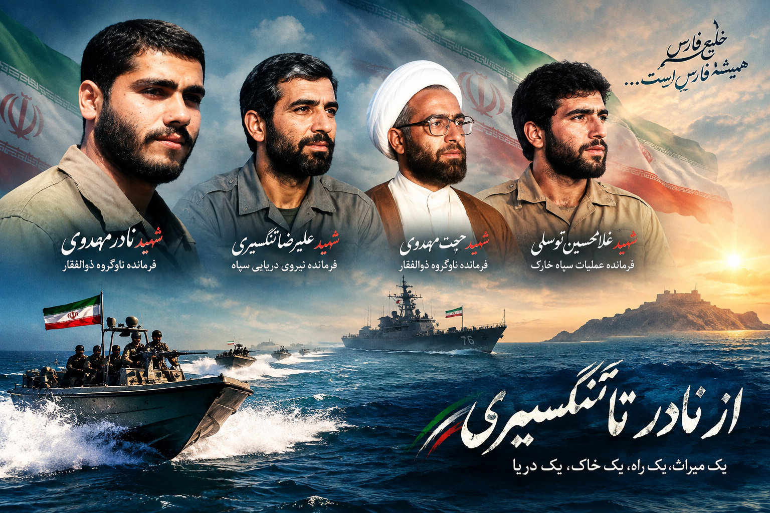 شهید نادر مهدوی هنوز دریاست؛ روایتی از میراثی که در خلیج فارس جاودانه شد / کابوس آمریکایی‌ها در تنگه هرمز! + عکس و فیلم