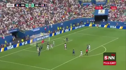 گل دوم انگلیس به فرانسه توسط ازری کنسا در دقیقه ۱۸ / انگلیس 2 - 0 فرانسه