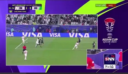 گل سوم ایران به امارات توسط var مردود شد