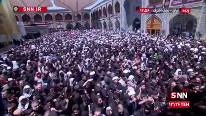 فریاد &laquo;الموت لأمریکا&raquo; در حرم مطهر امیرالمومنین (ع) طنین&zwnj;انداز شد