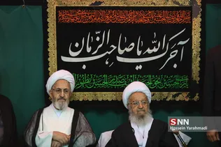 آیت الله العظمی مکارم شیرازی و آیت الله العظمی جعفر سبحانی 
