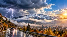 هشدار هواشناسی تهران / باران و تگرگ در راه است، باد شدید تا یکشنبه ادامه دارد