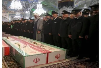 وداع با ۵ شهید خراسانی حمله آمریکایی-صهیونی در حرم مطهر رضوی+ فیلم