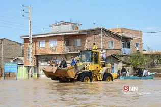 روستای آق قلا در چهارمین روز جاری شدن سیل
