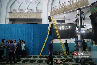 سیاه پوش کردن مسجد دانشگاه شریف