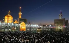 پرچم گنبد و پوش ضریح امام رضا(ع) تعویض شد