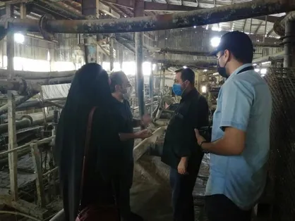 دانشجویان بسیج دانشجویی دانشگاه پیام نور خوی از کارخانه کاغذسازی بهسازان صنعت بازدید کردند