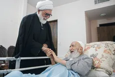 عیادت تولیت آستان قدس رضوی از حجت‌الاسلام راشد یزدی به نمایندگی از رهبر انقلاب