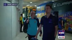 لحظه ورود بازیکنان رئال و بارسا به ورزشگاه سانتیاگو برنابئو