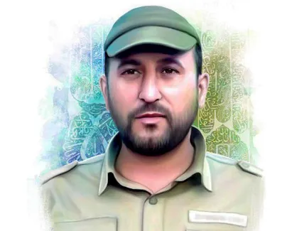 نقاشی چهره شهید وسام العلیاوی شهید فتنه عراق