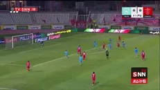 گل اول پرسپولیس به چادرملو توسط امیرحسین محمودی در دقیقه 82
