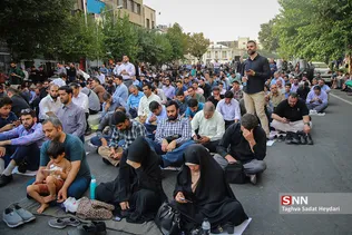 مراسم دعای عرفه در خیابان سعدی
