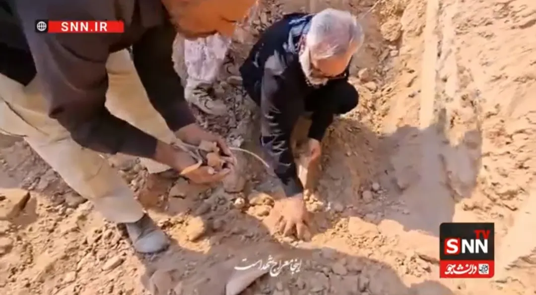 پیکر مطهر یک شهید دوران دفاع مقدس در موسیان ایلام تفحص شد