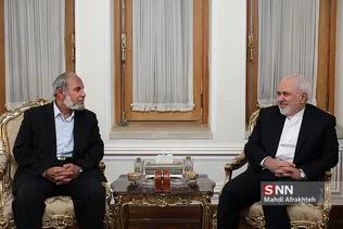 دیدار محمد جواد ظریف و رییس هیئت پارلمانی فلسطین 