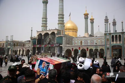 تشییع پیکر دادستان شهید علی قناعت کار در حرم حضرت معصومه (س)