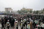 وداع با شهید مصطفی نامور در صبحگاه مشترک نیروهای مسلح قم

