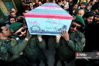تشییع پیکر دو شهید گمنام در دانشگاه تهران جنوب