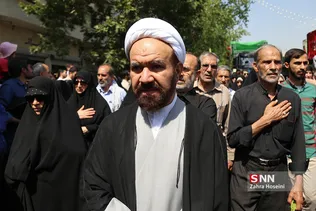 کلانتری در مراسم تشییع پیکر مطهر ۱۵۰ شهید دفاع مقدس در تهران