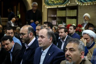 مراسم گرامیداشت شهید علی لاریجانی در مسجد بلال صدا و سیما
