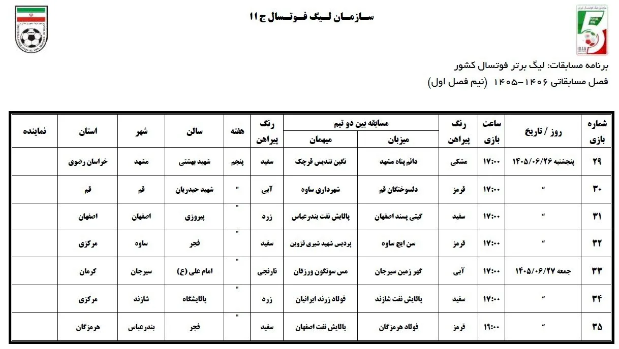 فوتسال لیگ فوتسال لیگ