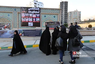 مراسم یادبود جانباختگان حادثه اتوبوس دانشگاه آزاد 

